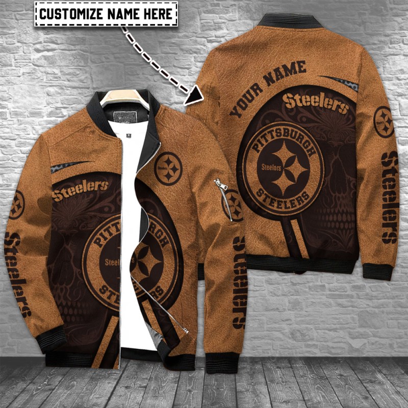 Pittsburgh Steelers Personalized Bomber Jacket