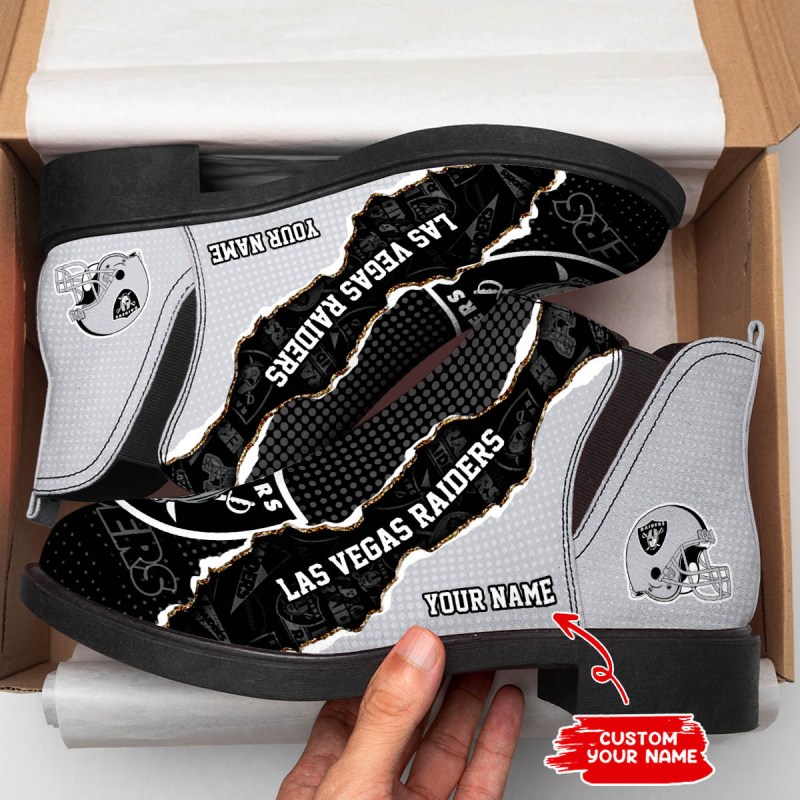 Las Vegas Raiders Personalized Comfort & Fashion Short Boots