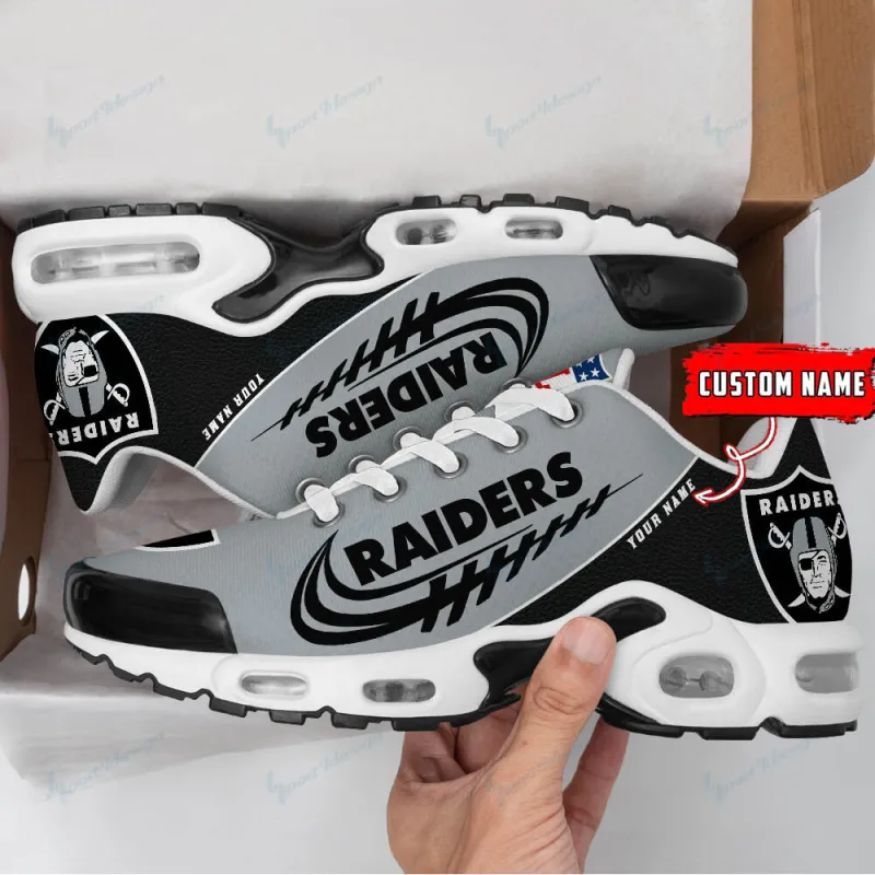Las Vegas Raiders Personalized Plus T-N Youth Sneakers