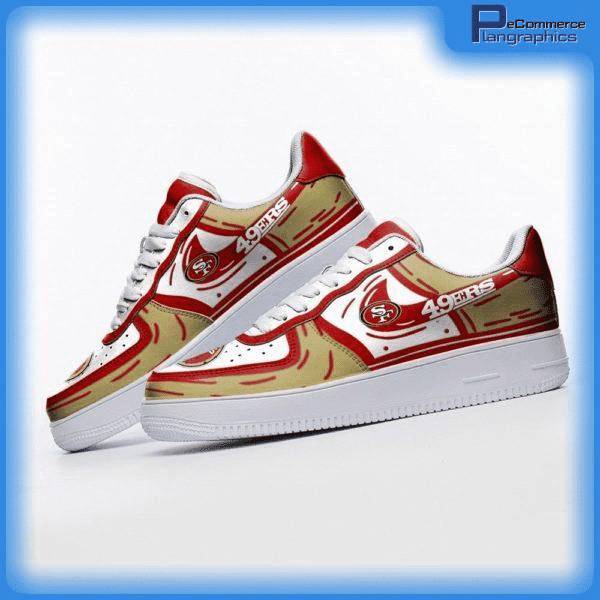 San Francisco 49ers NFL Air Force 1 Sneaker - Side View