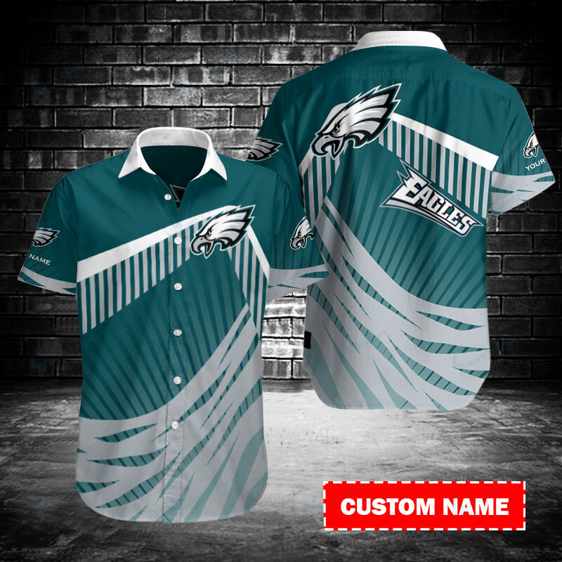 Philadelphia Eagles Personalized Button Shirt Sizing Chart
