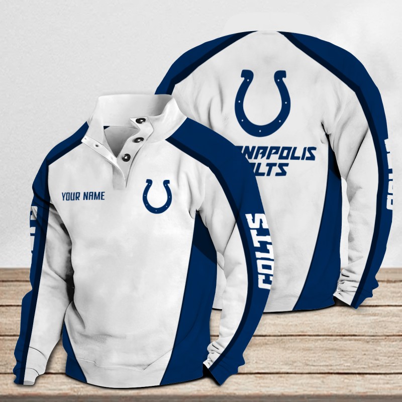 Indianapolis Colts Casual Colorful Stand Collar Sweatshirt