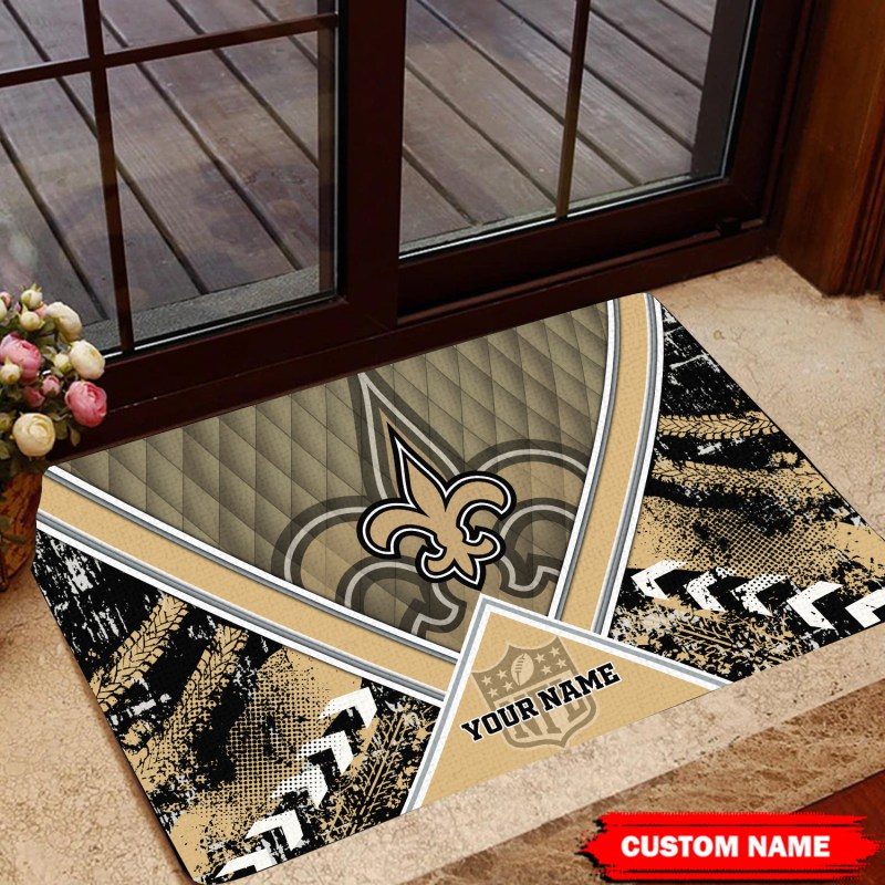 New Orleans Saints Personalized Doormat