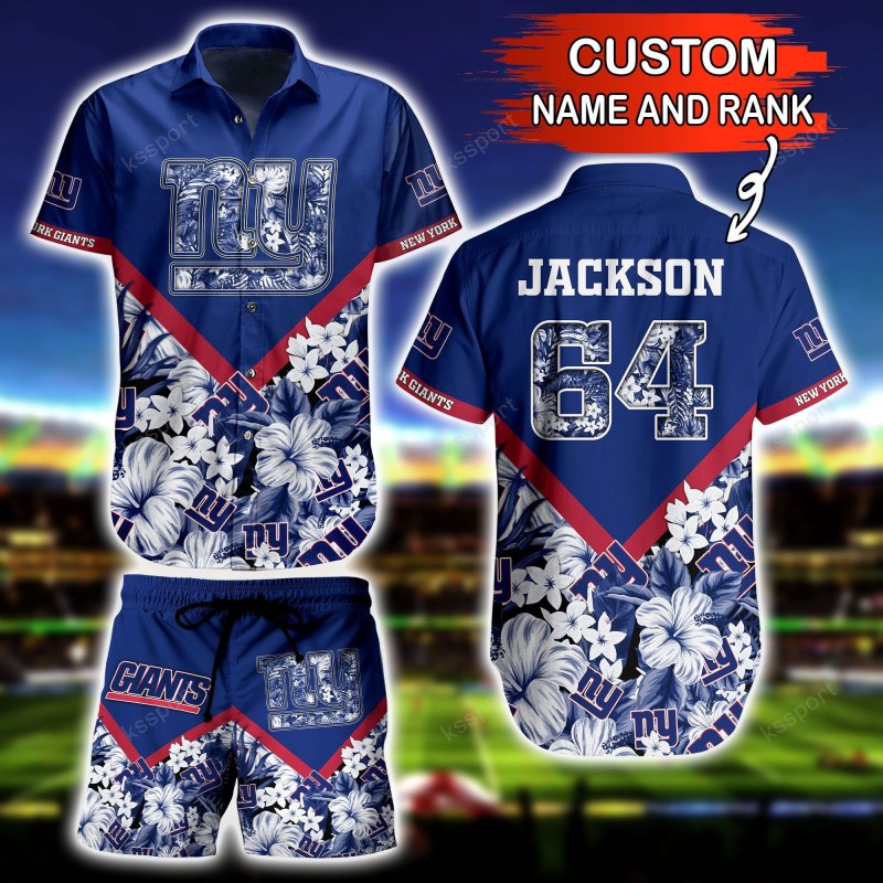 New York Giants Personalized Shirt and Shorts