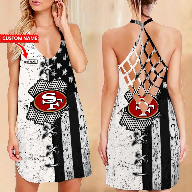 San Francisco 49ers Personalized Criss-Cross Dress