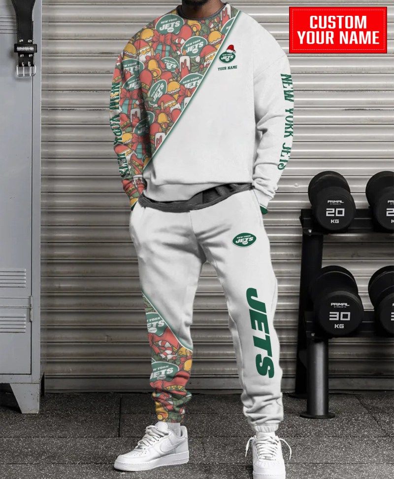New York Jets Christmas Pattern Unisex Combo Sweatshirt And Sweatpants