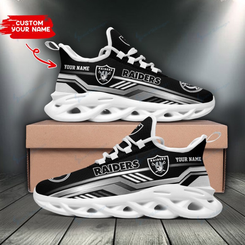 Las Vegas Raiders Personalized Yezy Running Sneakers