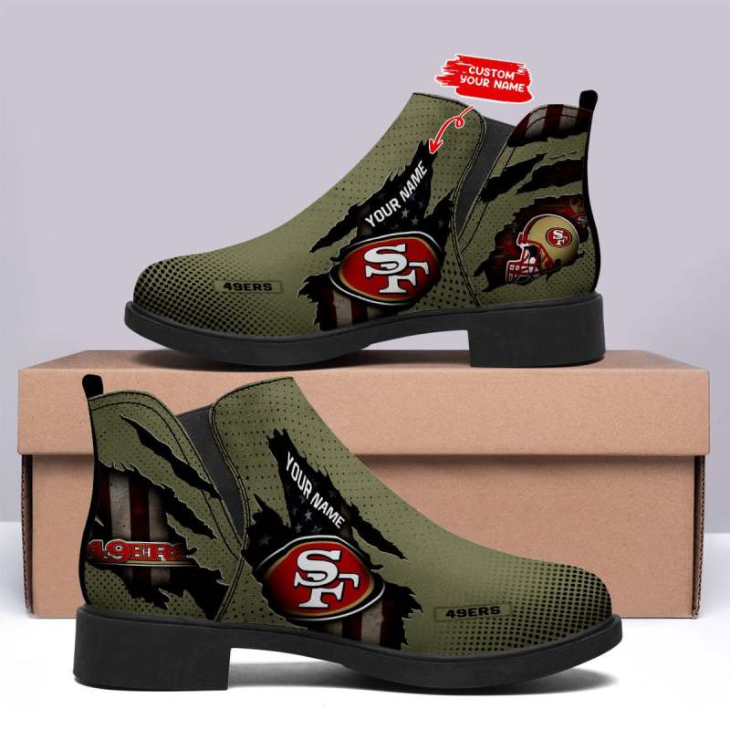 San Francisco 49ers Personalized Comfort Fashion Short Boots
