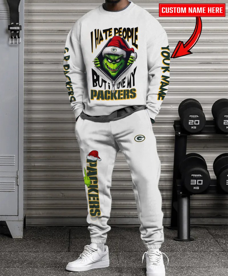 Green Bay Packers Combo Unisex Sweatshirt and Sweatpants - Christmas Collection