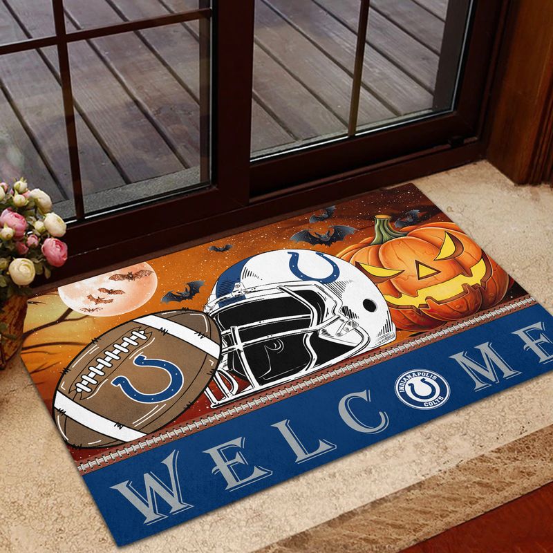 Indianapolis Colts Halloween Doormat - Lifestyle View