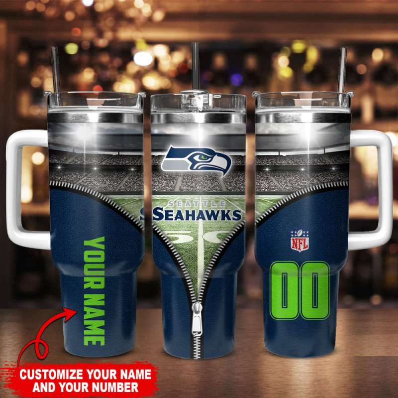 Seattle Seahawks 40oz Stanley Tumbler Gift for Fans 2