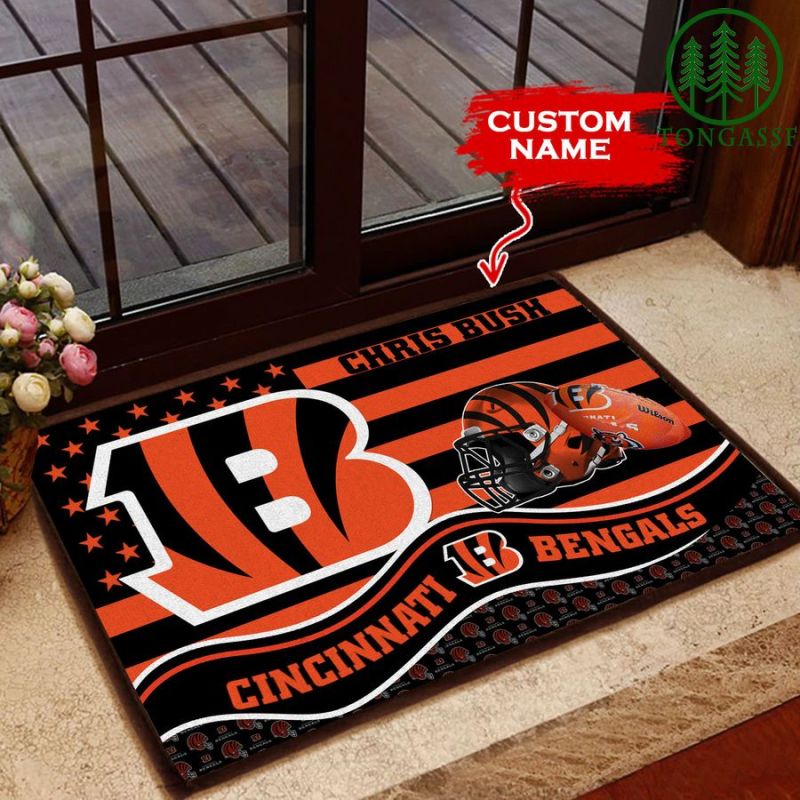 Cincinnati Bengals Personalized Doormat