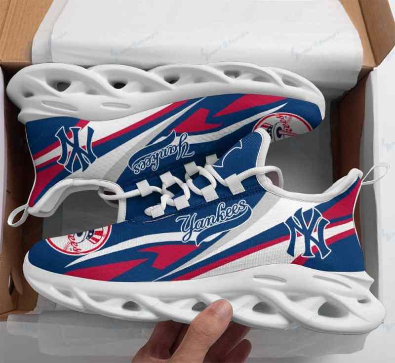 New York Yankees Yezy Running Sneakers Side View