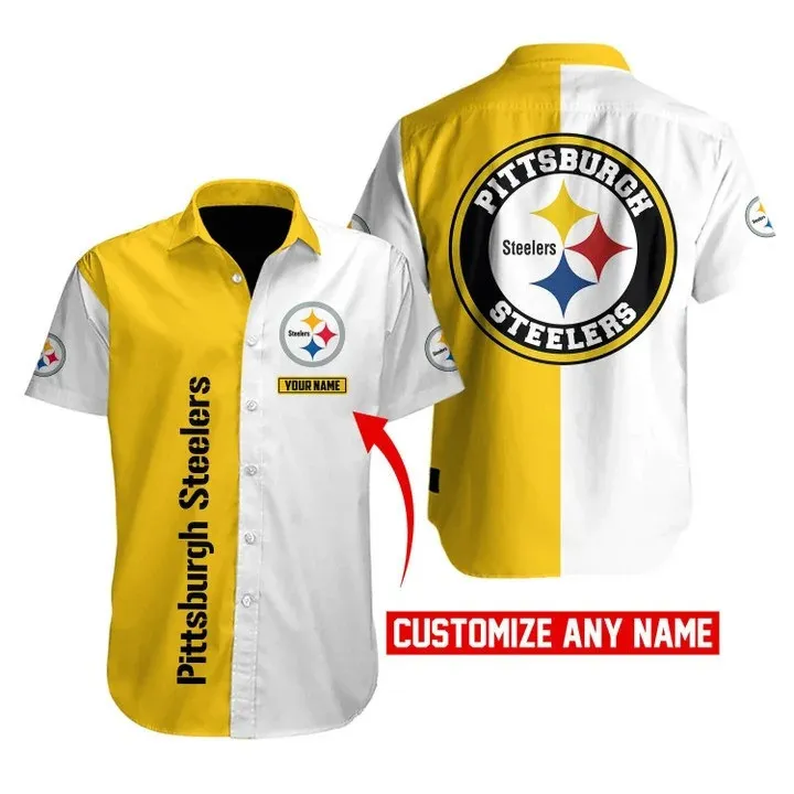 Sizing Chart for Pittsburgh Steelers Personalized Button Shirt