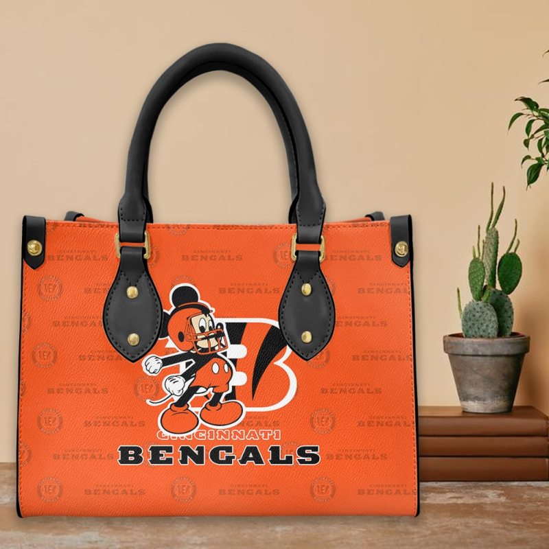Cincinnati Bengals Personalized Leather Hand Bag BBLTHB272 - Image 2