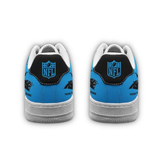 Back View of Carolina Panthers AF1 Shoes