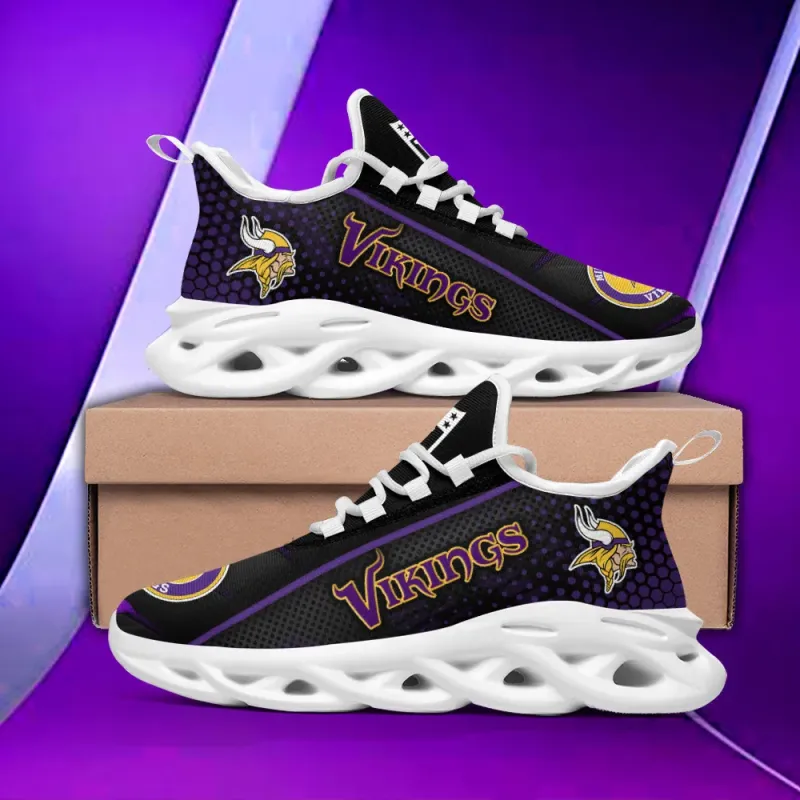 Minnesota Vikings Yezy Running Sneakers Top View