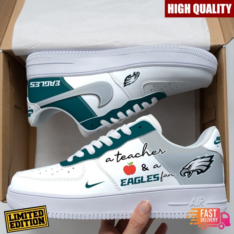 Philadelphia Eagles Custom Job Nike Air Force Shoes