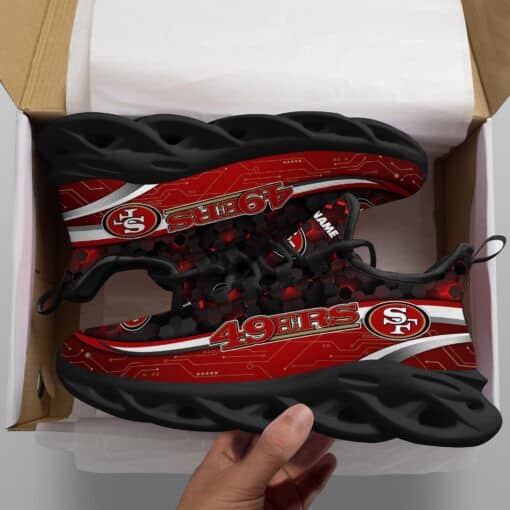 San Francisco 49ers Personalized Yezy Running Sneakers