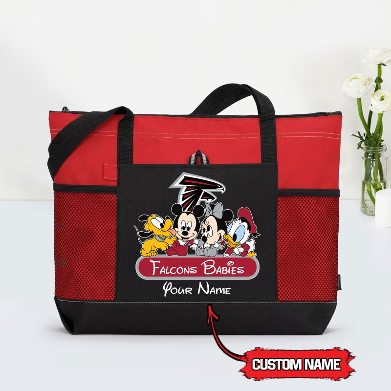 Atlanta Falcons Personalized Babies Tote Bag Red
