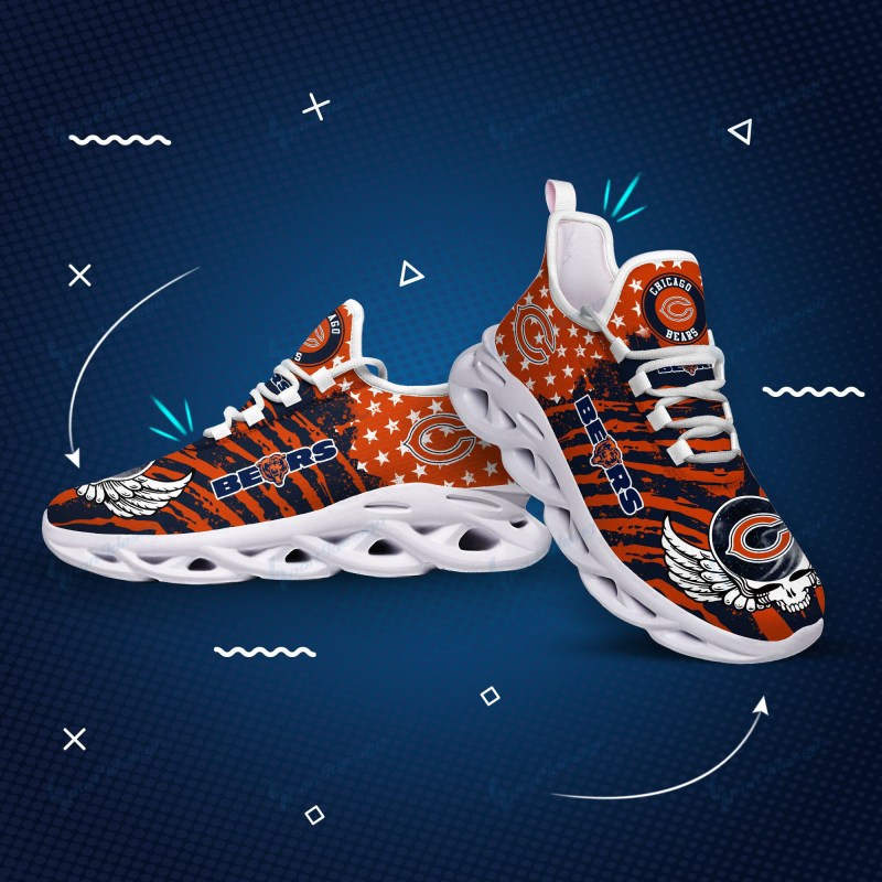 Chicago Bears Yezy Sneakers Side View