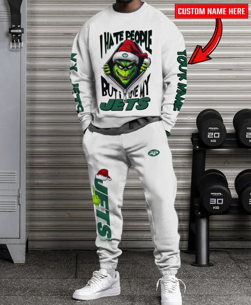New York Jets Combo Unisex Sweatshirt And Sweatpants - Christmas Collection