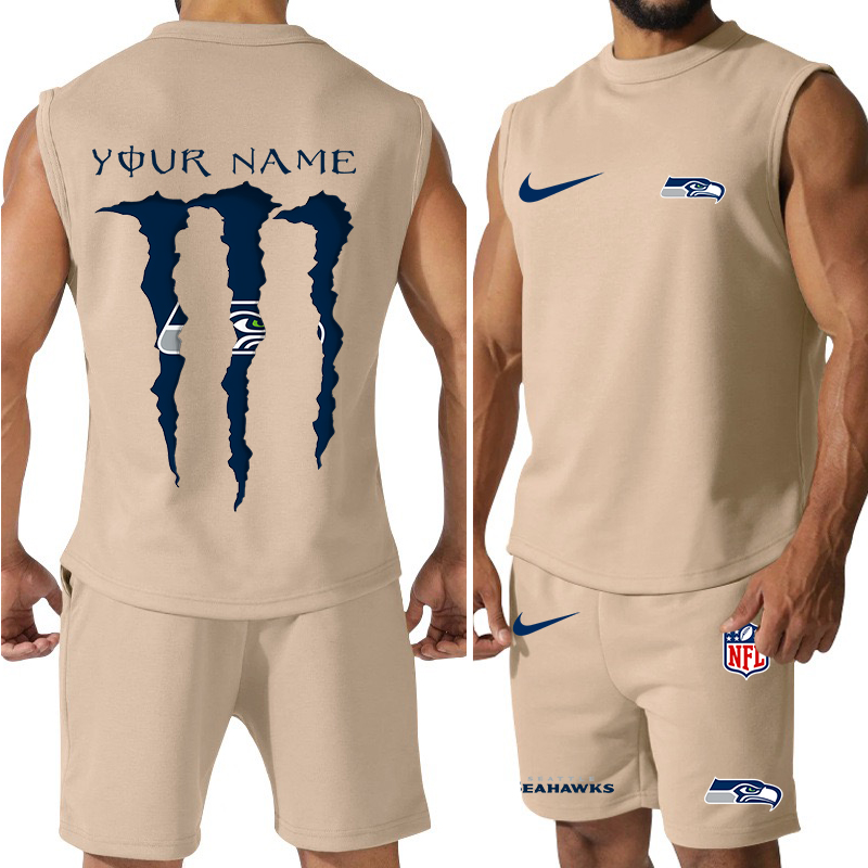 Seattle Seahawks Men Jersey Tank Top and Shorts 8