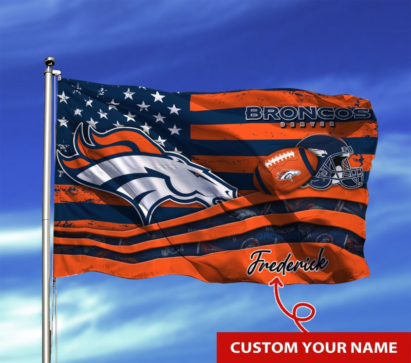 Denver Broncos Personalized Flag