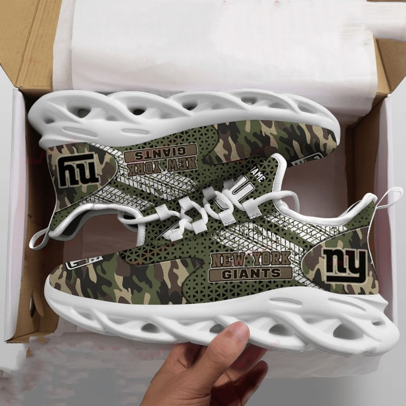 New York Giants Personalized Yezy Running Sneakers