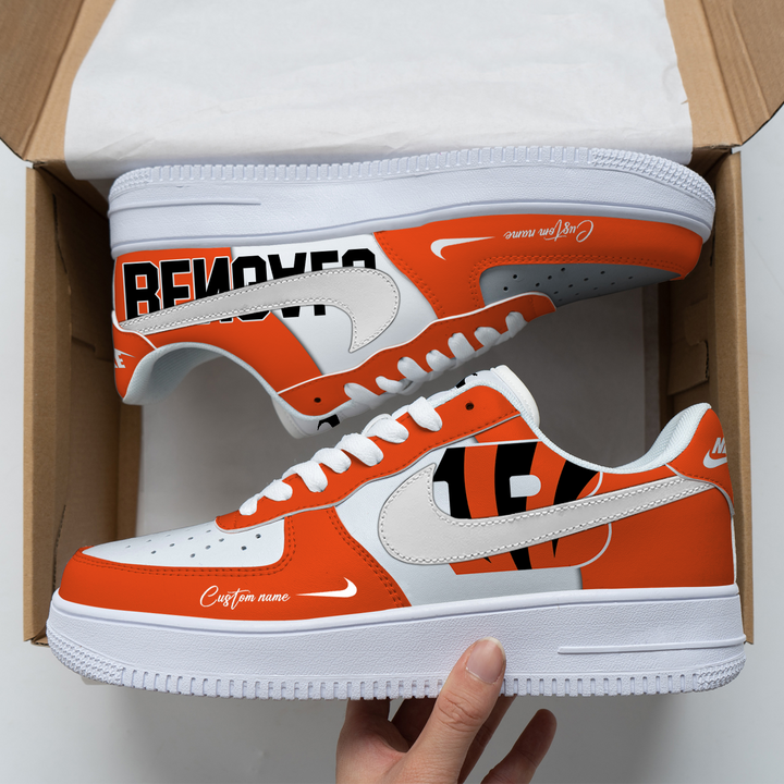 Cincinnati Bengals Custom Name Fan Shoes - Side View