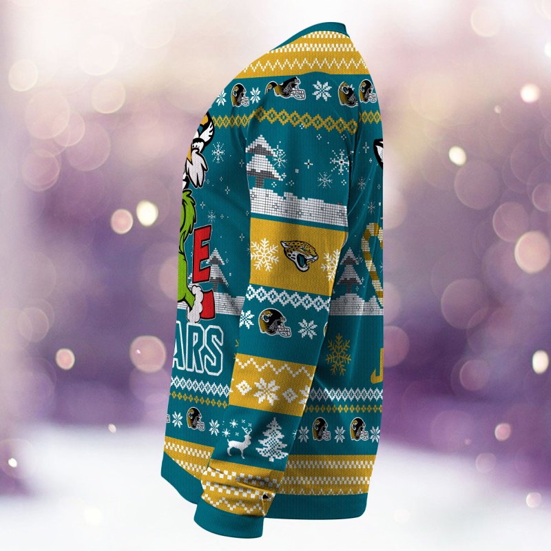 Jacksonville Jaguars Premium Ugly Christmas Sweater Back View