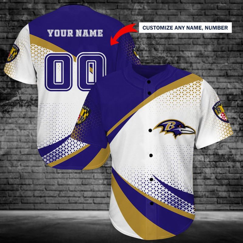 Baltimore Ravens Personalized Baseball Jersey Shirt