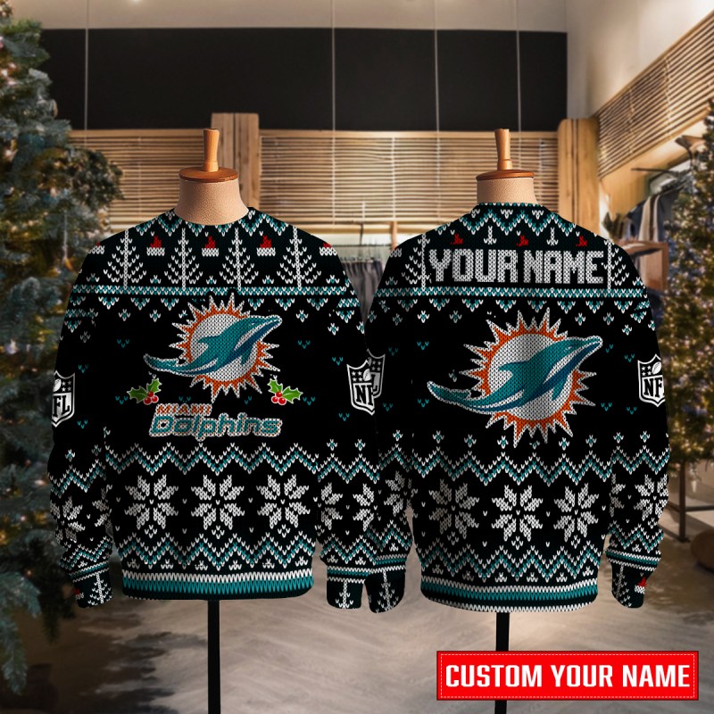 Miami Dolphins Ugly Christmas Sweater - Image 6