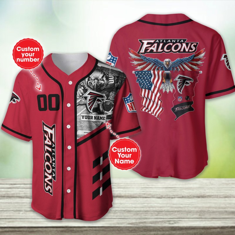 Atlanta Falcons Personalized Baseball Jersey