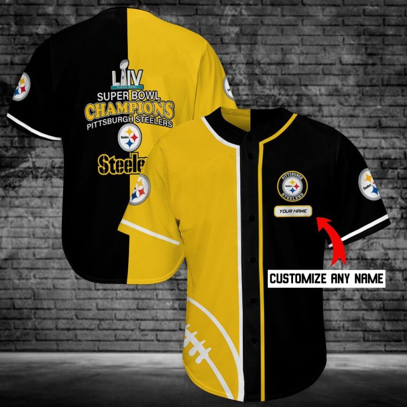 Pittsburgh Steelers Personalized Baseball Jersey Shirt