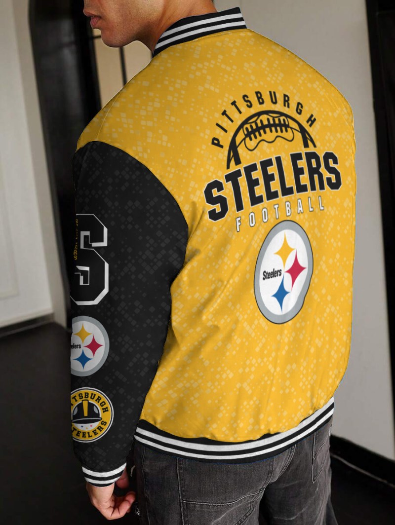 Pittsburgh Steelers Varsity Jacket Back