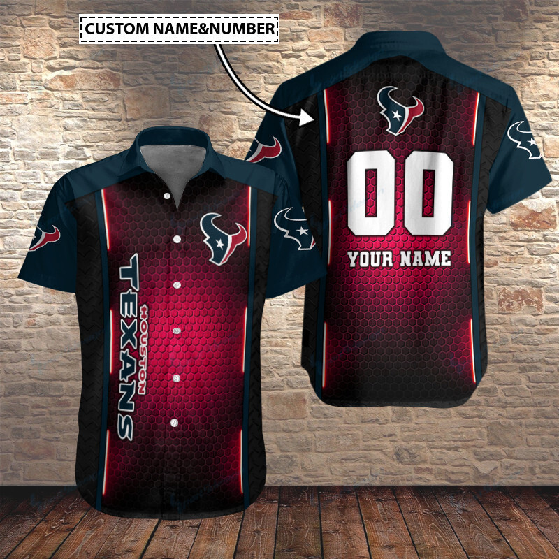 Houston Texans Personalized Button Shirt Sizing Chart