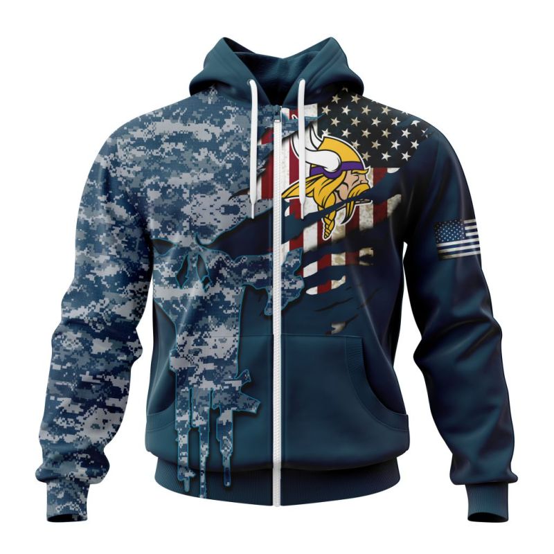 Minnesota Vikings Zip Hoodie Front