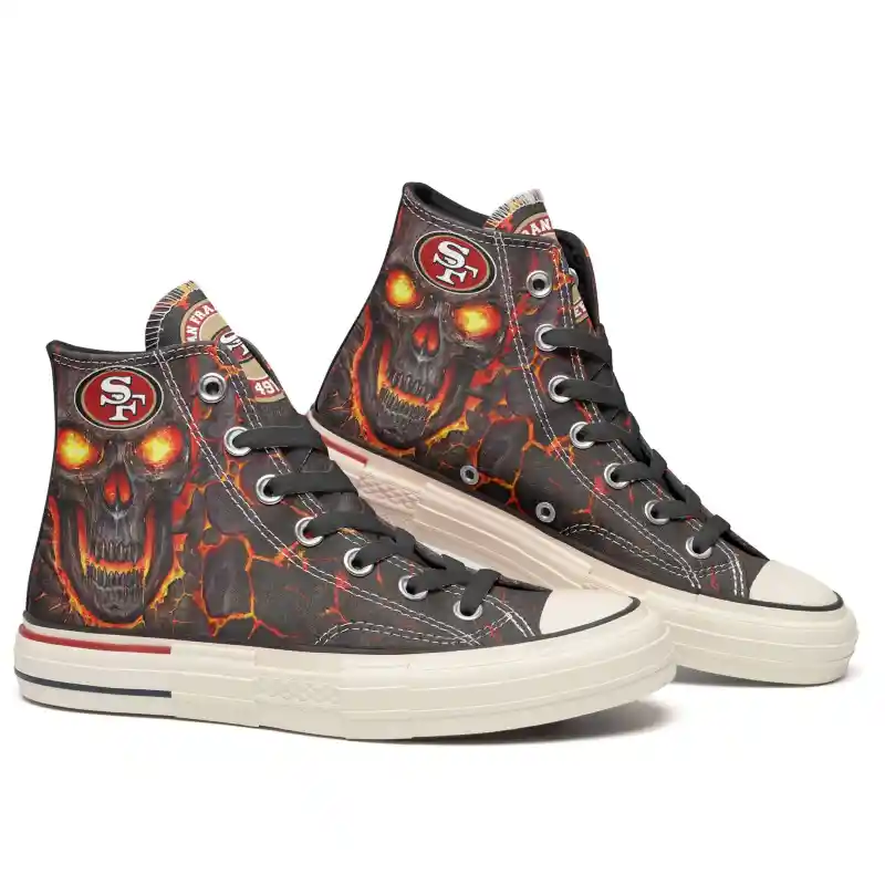 San Francisco 49ers New High Top Canvas Shoes