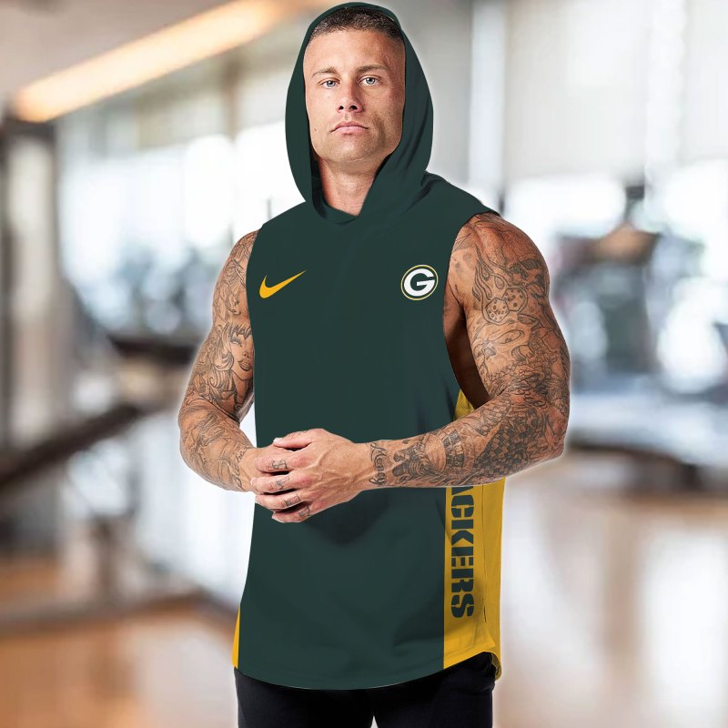 White Front View of Green Bay Packers Tank Top