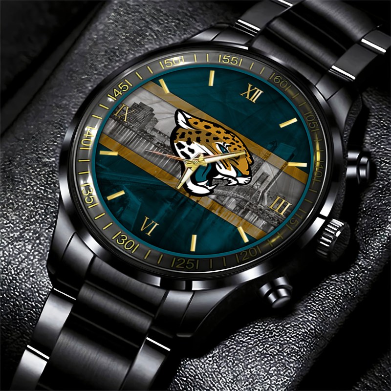 Jacksonville Jaguars Black Fashion Watch