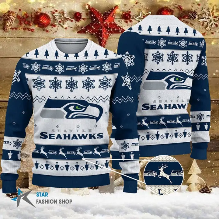 Seattle Seahawks Woolen Sweater Image 1