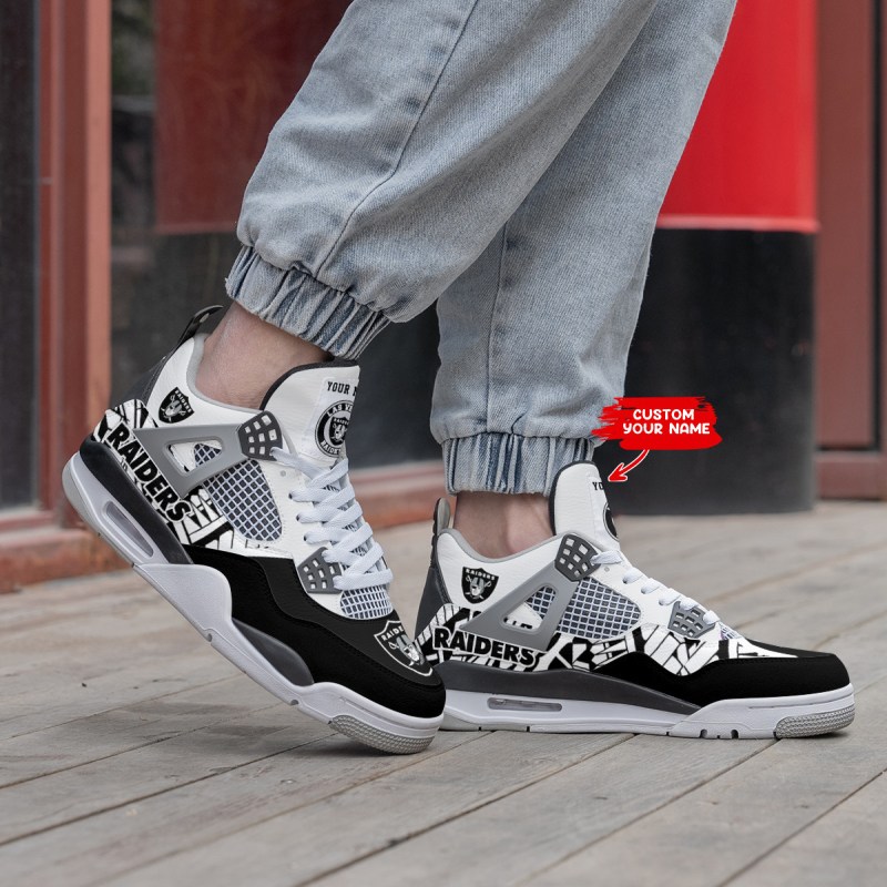 Las Vegas Raiders AJ4 Sneakers