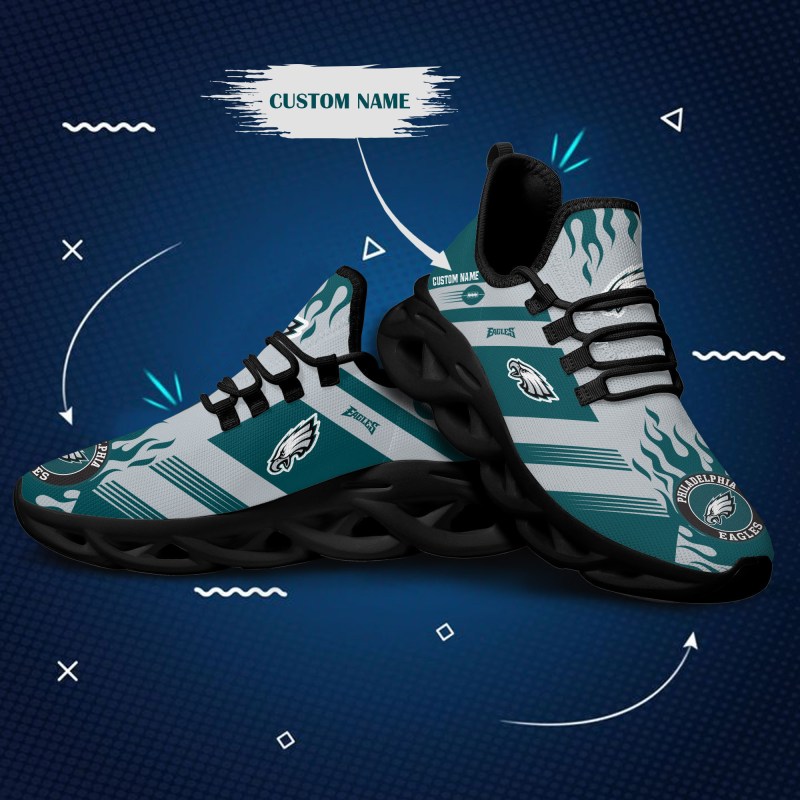 Philadelphia Eagles Personalized Yeezy Running Sneakers 5
