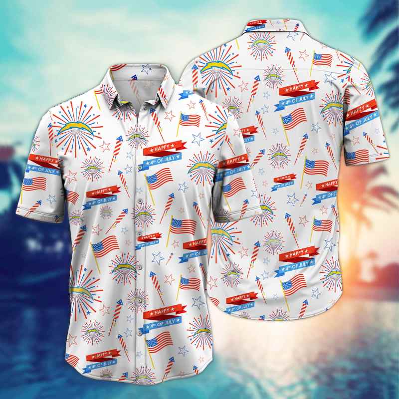 Los Angeles Chargers Button Shirt - Mockup
