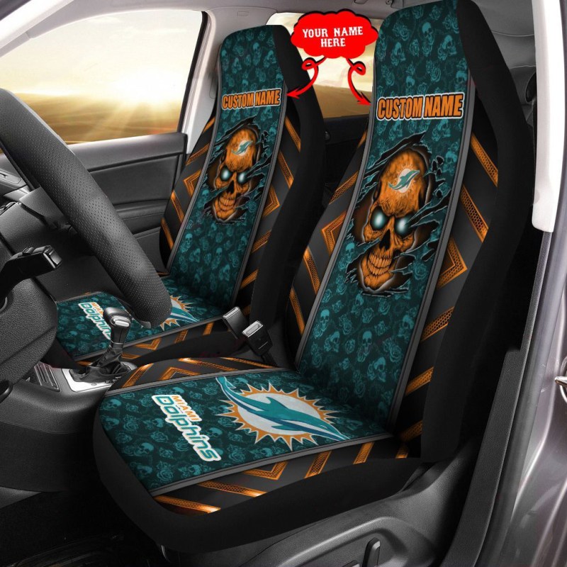 Miami Dolphins Personalized Car Seat Covers