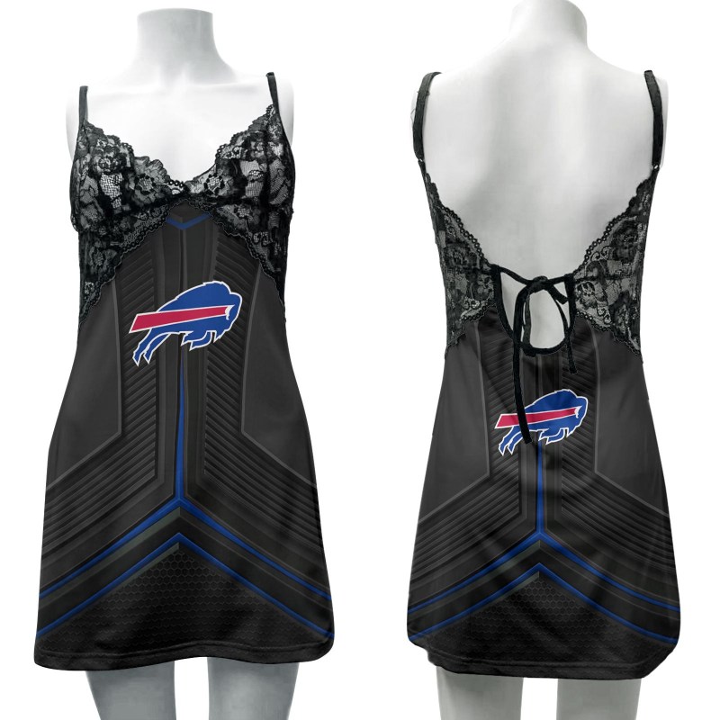 Buffalo Bills Lace Back Strap Slip Dress