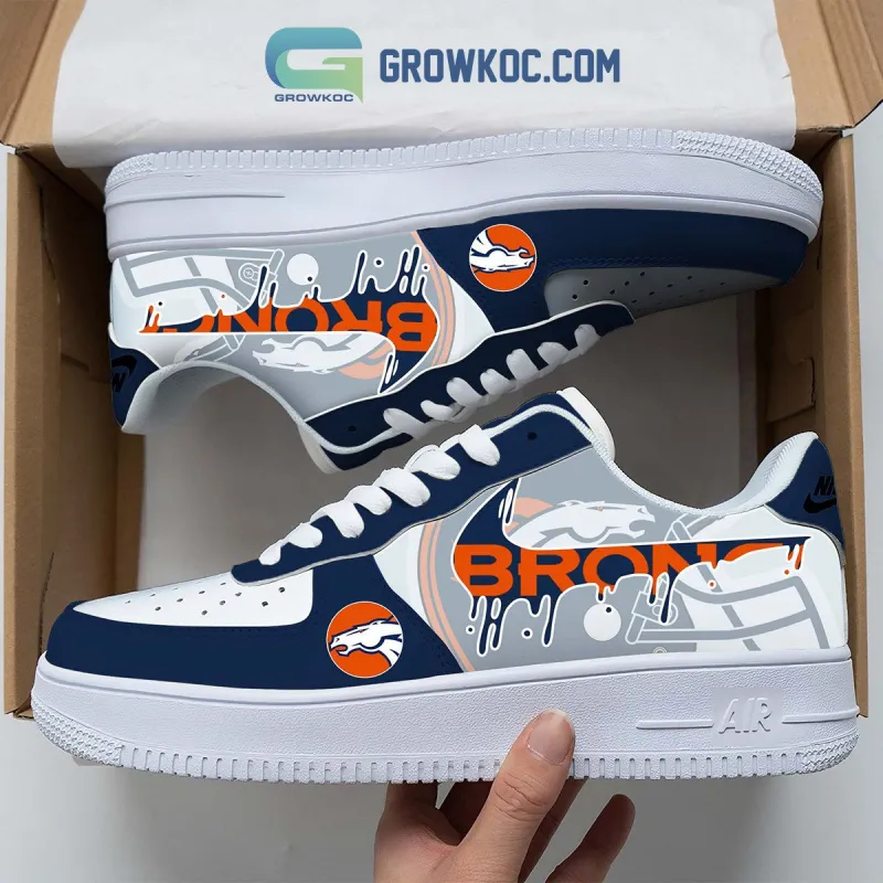 Denver Broncos Personalized Colorful AF1-1 Shoes