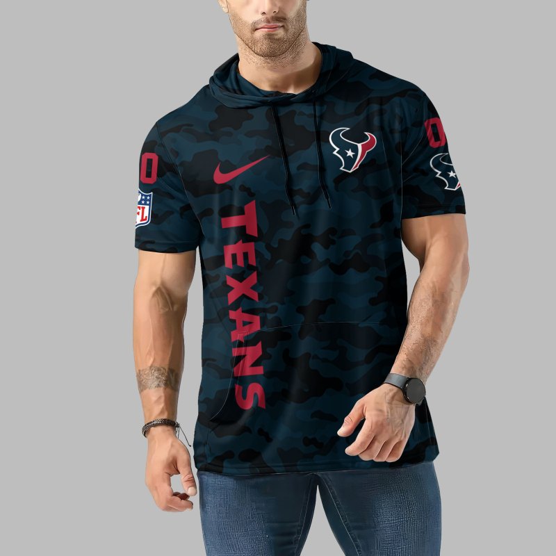 Houston Texans Personalized Camo Hoodie Front
