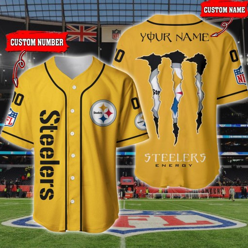 Pittsburgh Steelers Personalized Baseball Jersey